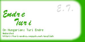 endre turi business card